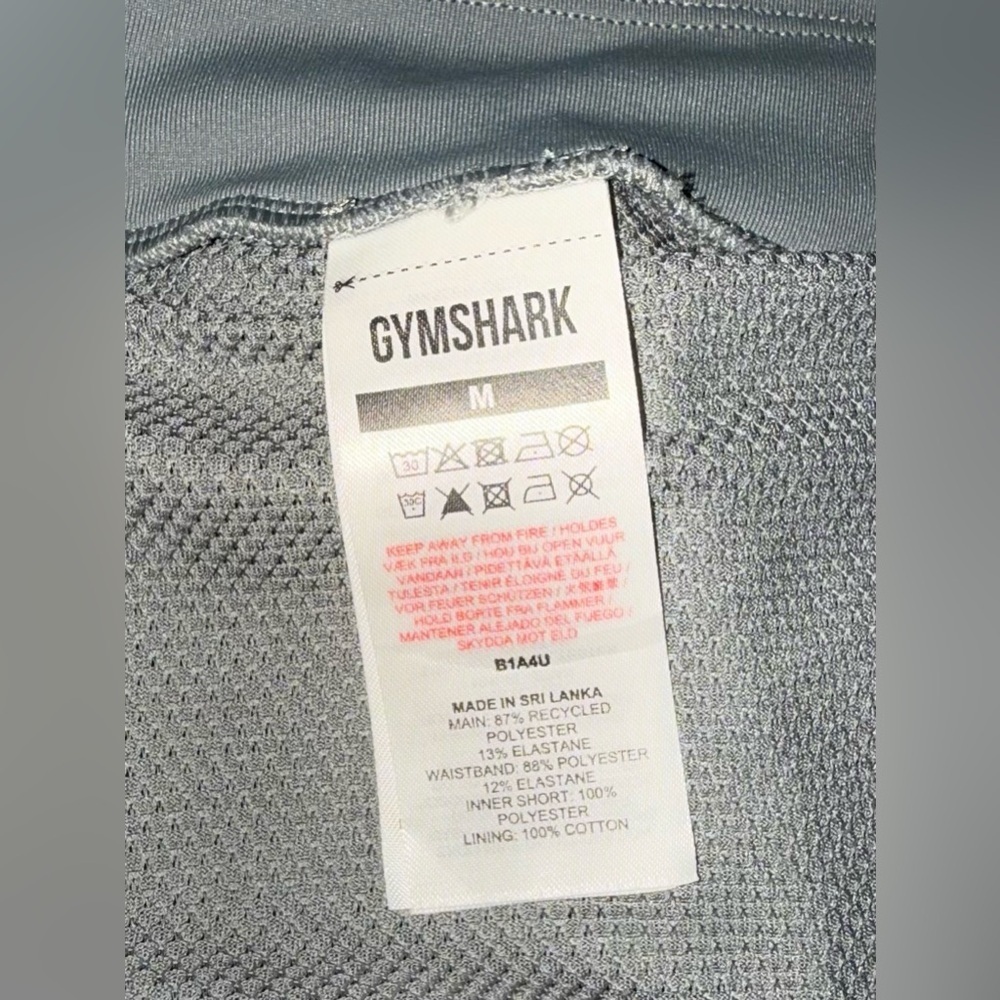 Gymshark Speed Shorts Charcoal Grey Built-in Knicker Adjustable Elastic Size M - Picture 10 of 13
